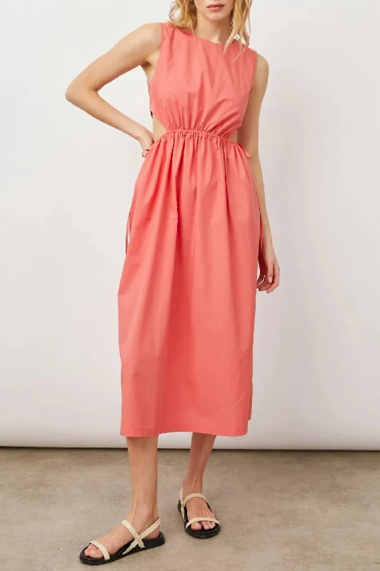 Yvette Dress In Spiced Coral