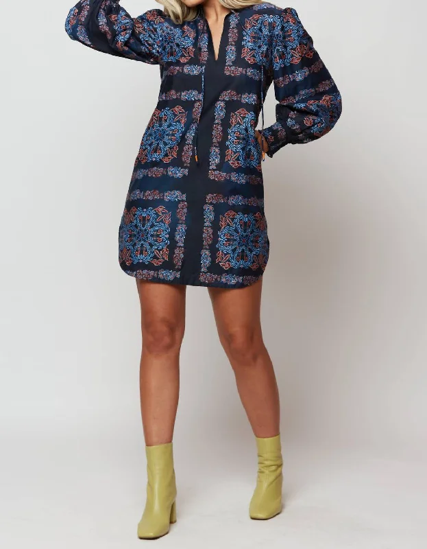 Nia Shirt Dress In Navy