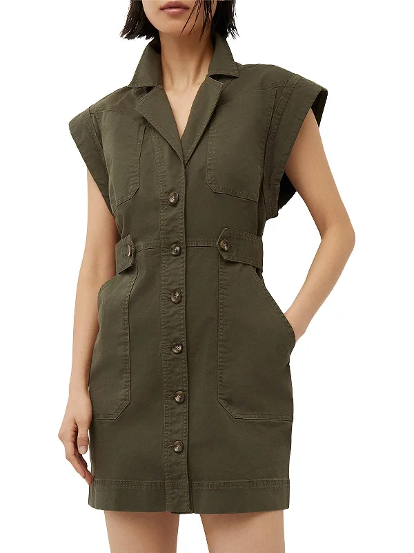 Womens Collared Short Shirtdress