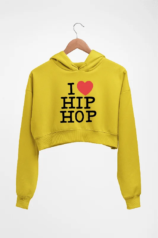 I Love Hip Hop Crop HOODIE FOR WOMEN