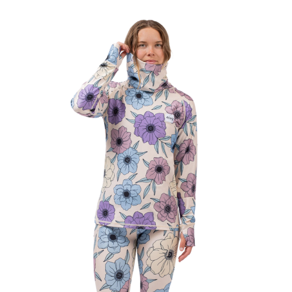 EIVY Women's Icecold Gaiter Base Layer Top Big Flower