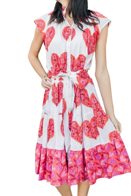 Isle Of Palm Dress In Petal Peony