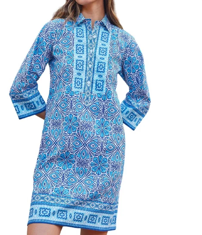 Nicki Shirt Dress In Blue