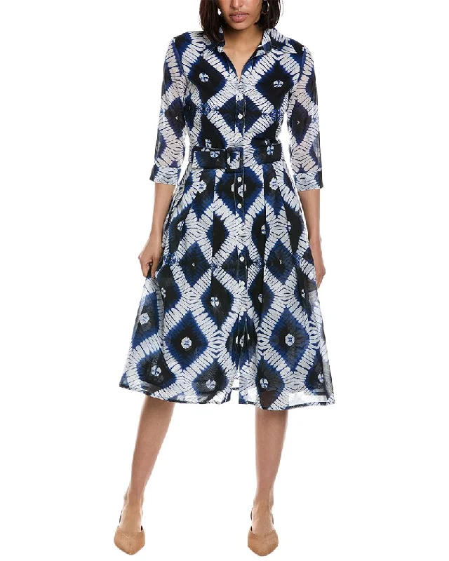 Samantha Sung Audrey 3 Silk Shirtdress