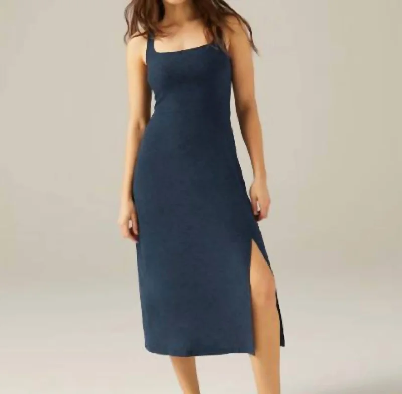 Featherweight Resort Dress In Navy