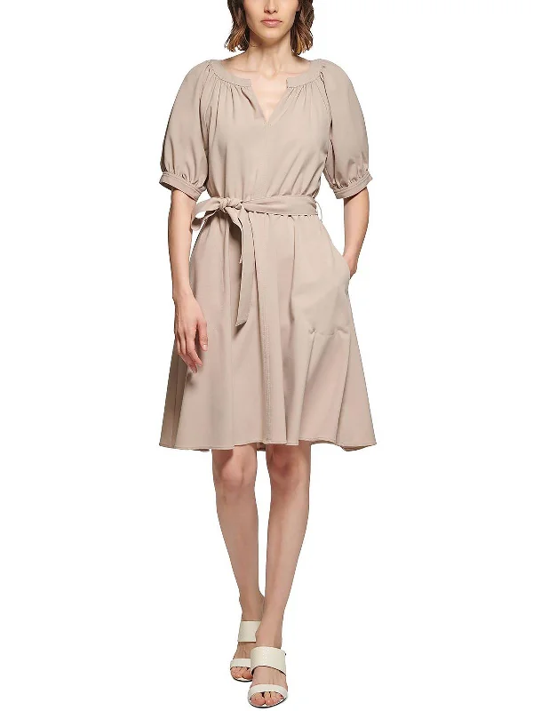 Womens Work Knee-Length Shirtdress