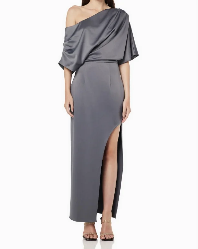 Andrea Gown In Charcoal