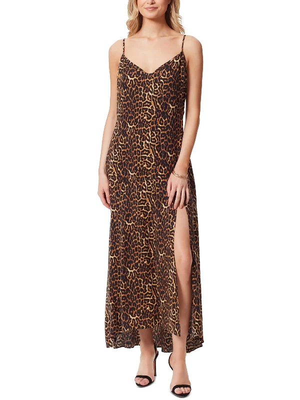 Womens Animal Print Party Slip Dress