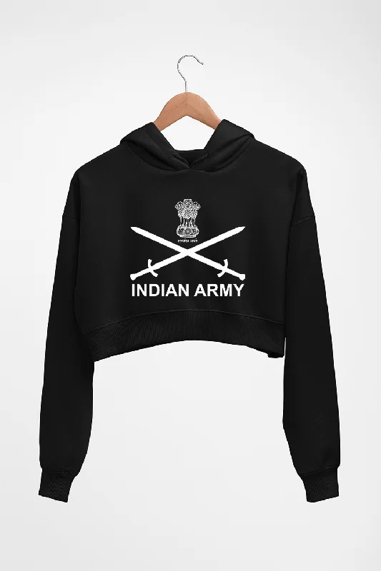 Indian Army Crop HOODIE FOR WOMEN