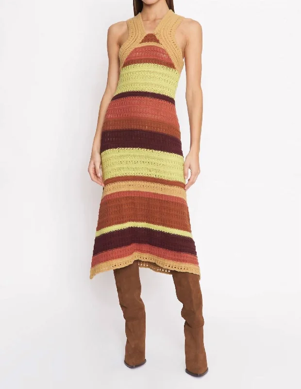 Zariah Crochet Dress In Multi