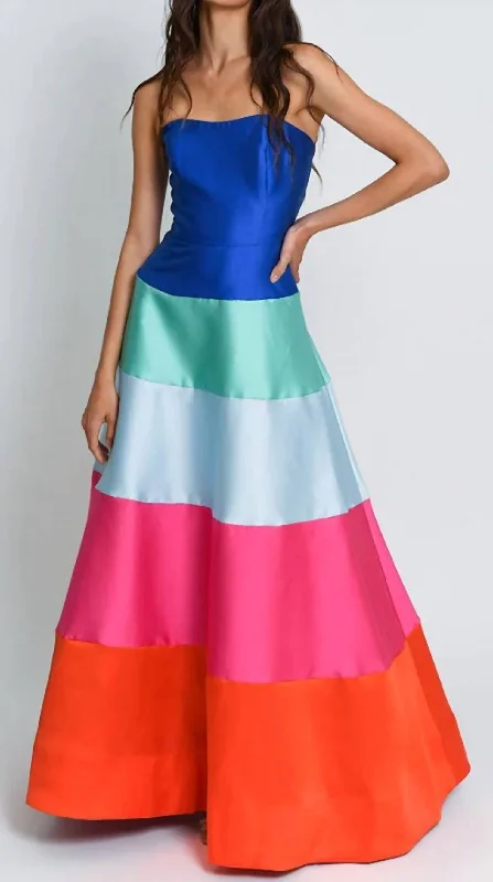 Tasha Gown In Colorblock