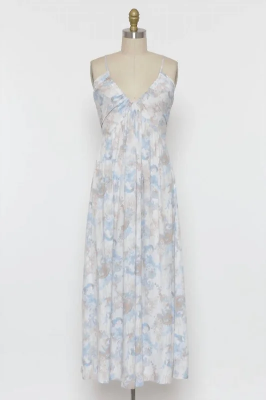 Rosewood Printed Dress In Blue