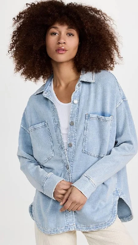 All Day Knit Denim Jacket - Washed Indigo