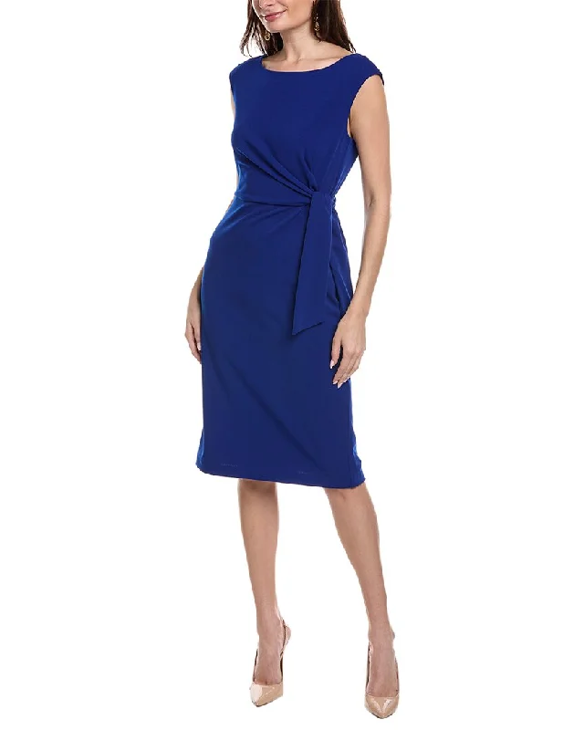 Tahari ASL Tie-Waist Sheath Dress