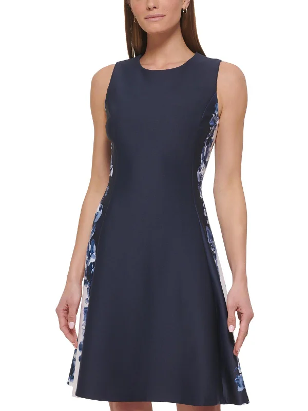 Plus Womens Cocktail Short Fit & Flare Dress