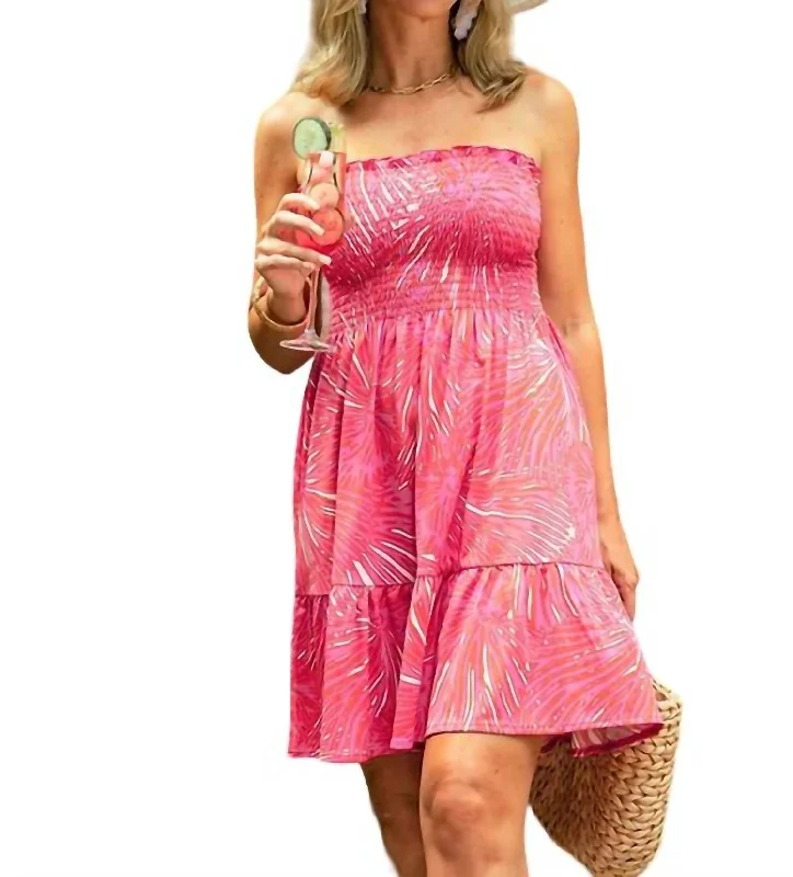 Knit Izzy Dress In Blush/punch