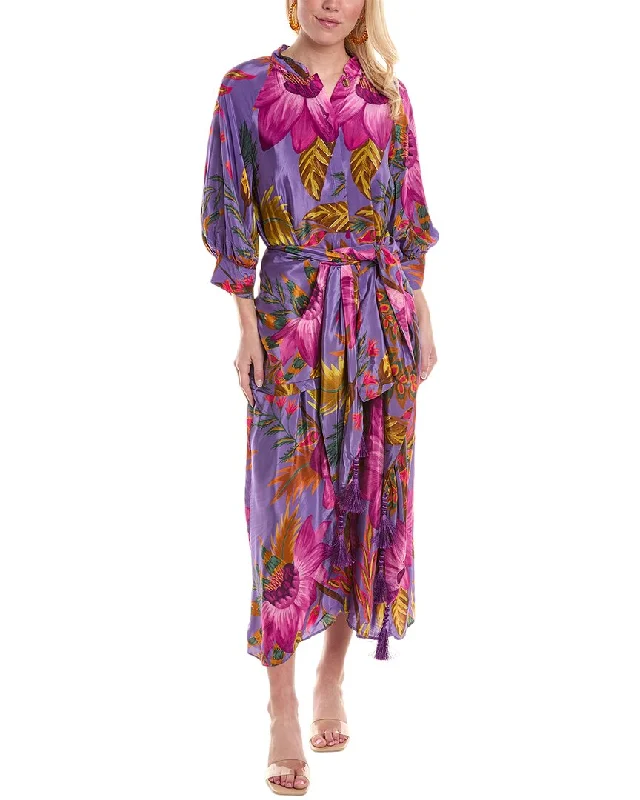 FARM Rio Maxi Flowers Maxi Shirtdress