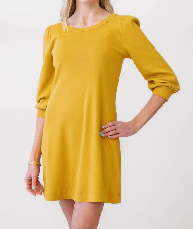 Sinclair Dress In Dark Turmeric