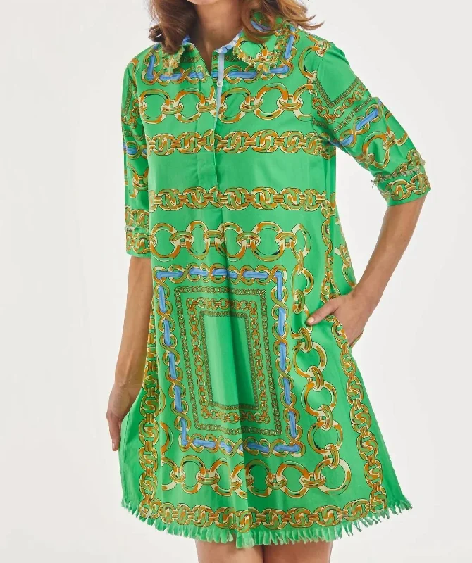 Chatham Link Dress In Green