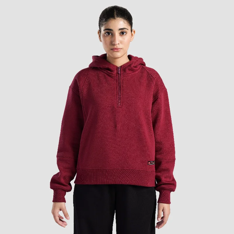 Vitablaze Half Zip Hoodie (Burgundy)