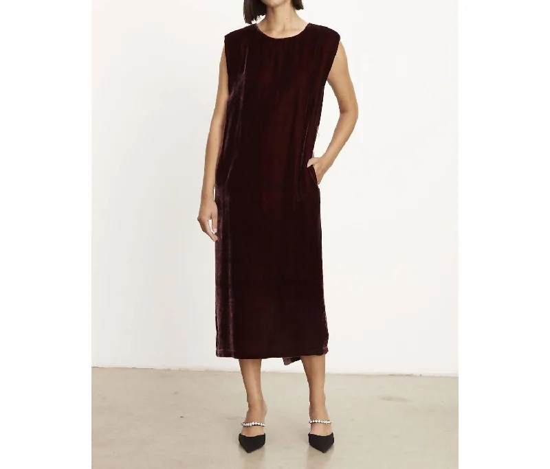 Kandace Silk Dress In Wineberry