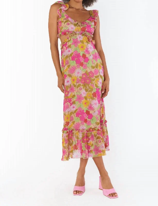 Lane Midi Dress In Carnaby Floral