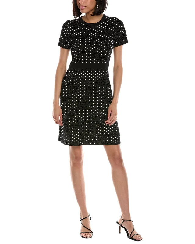 Anne Klein Polka Dot Sweaterdress